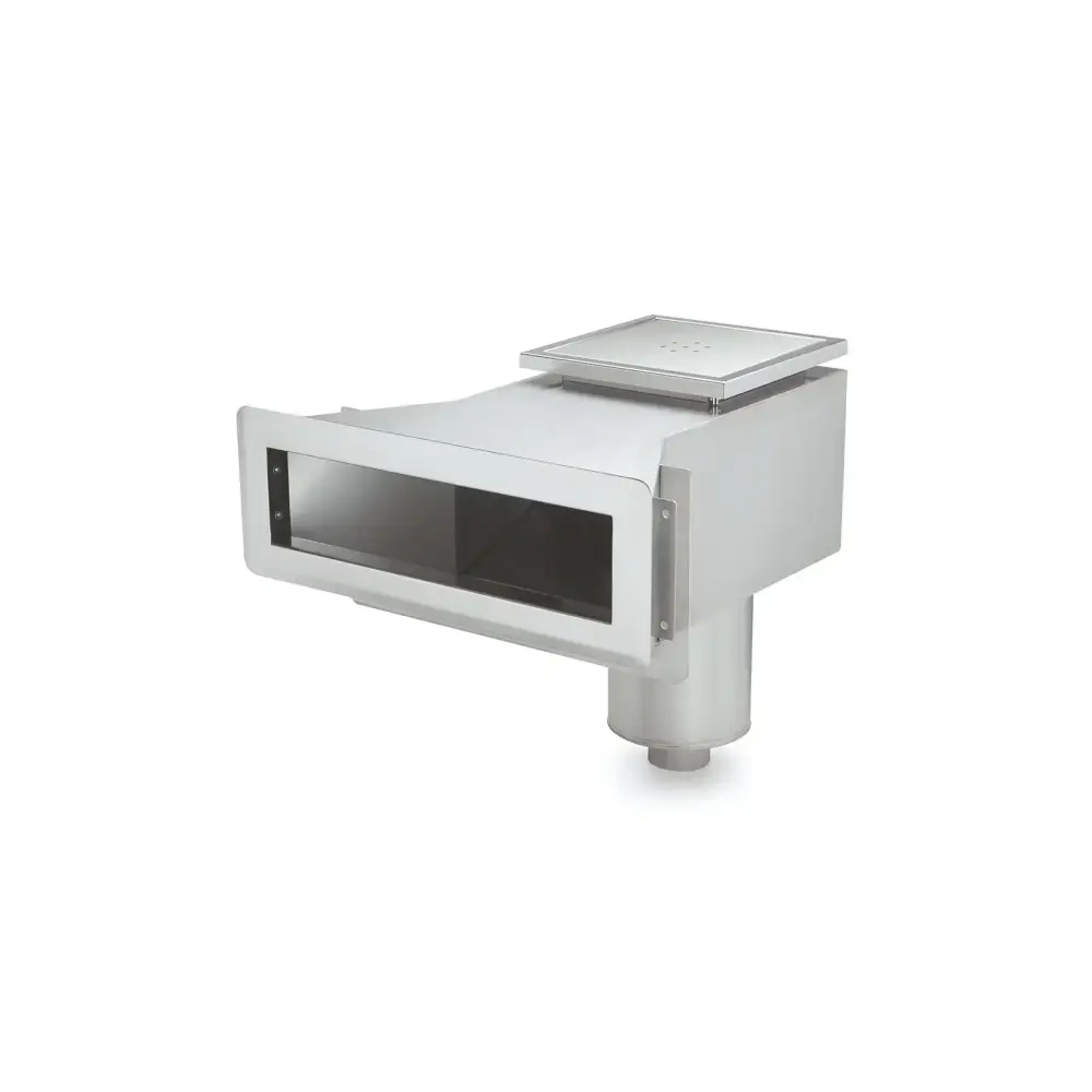 Pahlen Bräddavlopp Classic Wide i silvermetallic design med rektangulärt hus och glasfönster